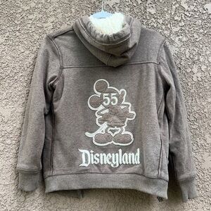Vintage‎ Y2K Walt Disney World Mickey Mouse Fur Winter Hoodie Womens Size Small